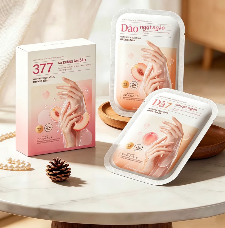 Mặt nạ tay dưỡng ẩm phục hồi sâu, làm trắng mờ nếp nhăn, cải thiện da khô bong tróc tay thô ráp, spa chăm sóc bàn tay tại nhà